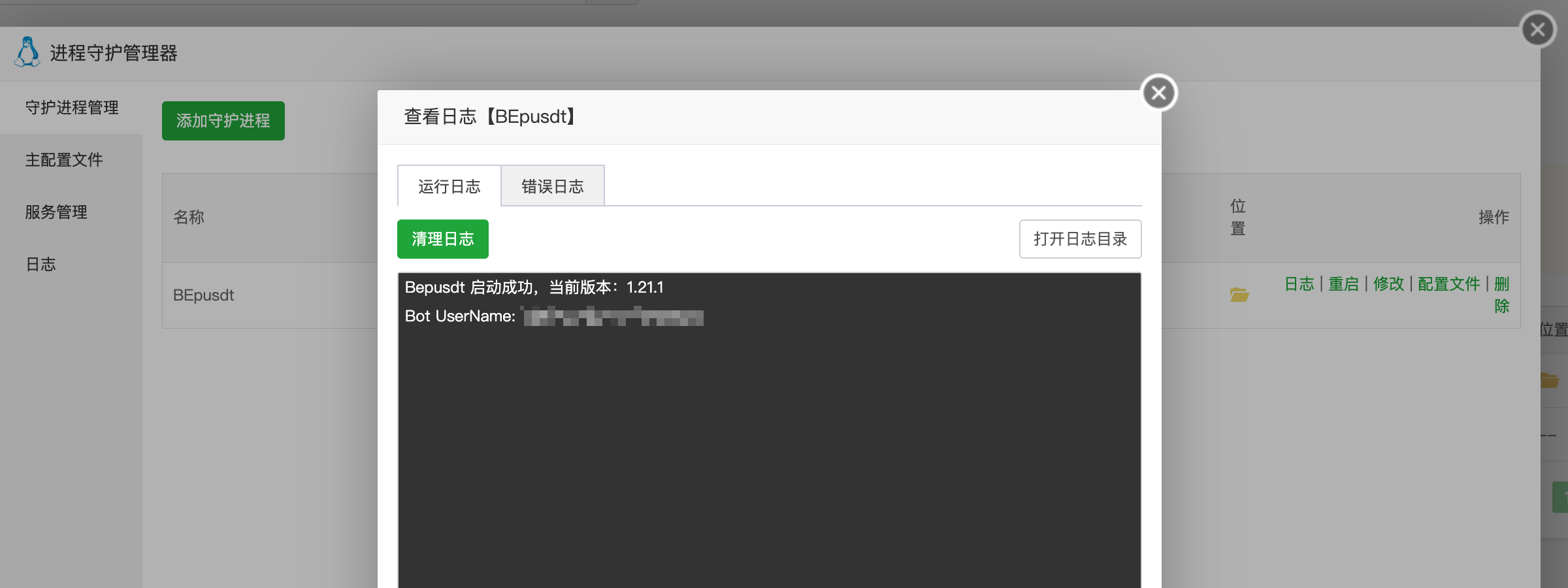 启动日志